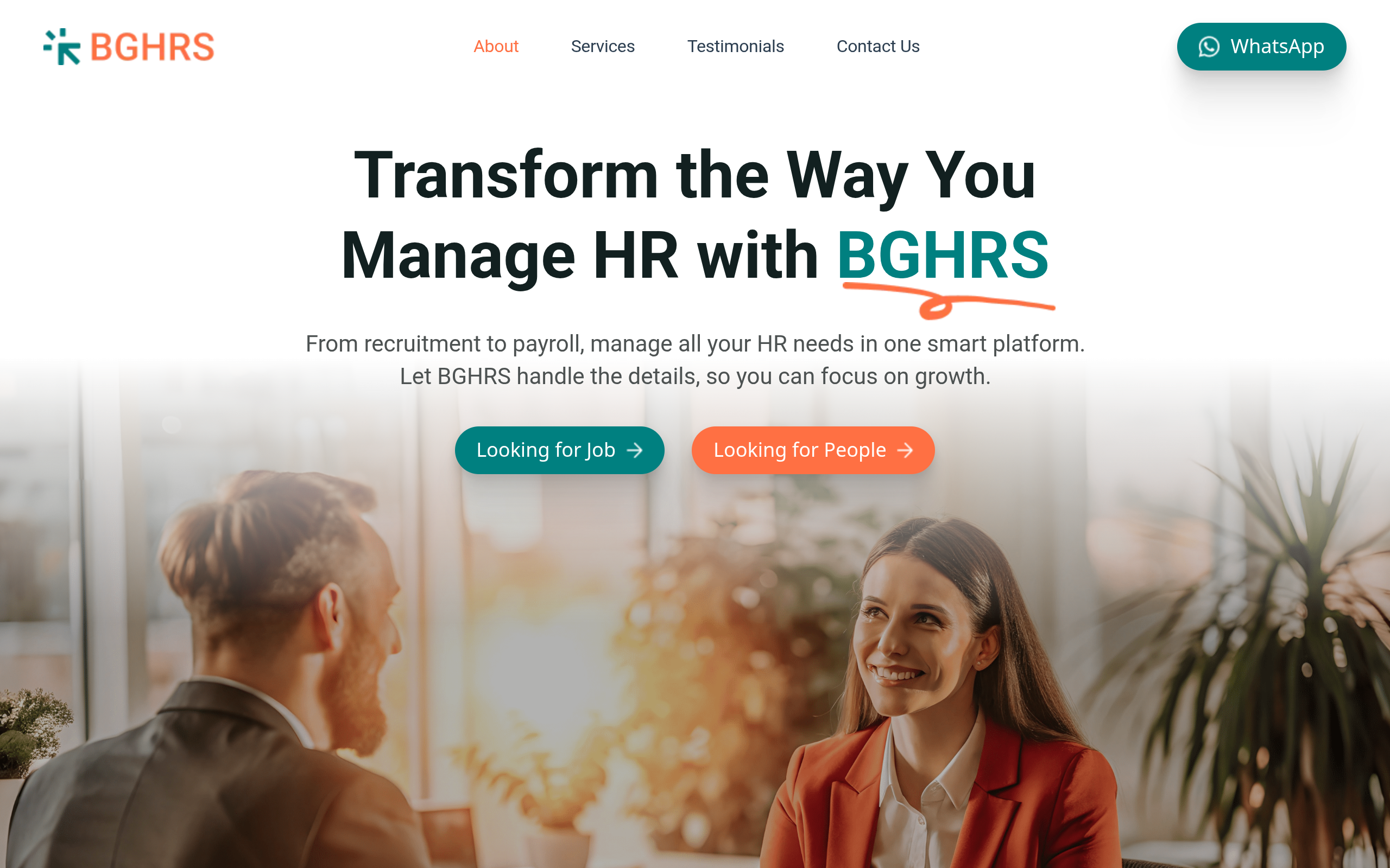 BGHRS website screenshot