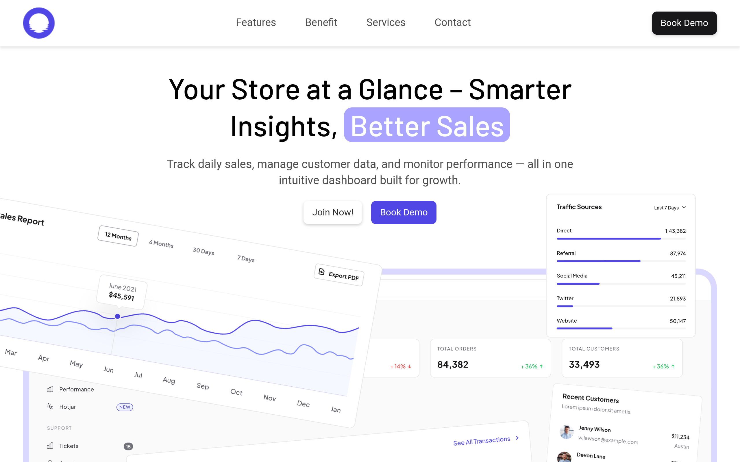 SaaS Landing Page website screenshot